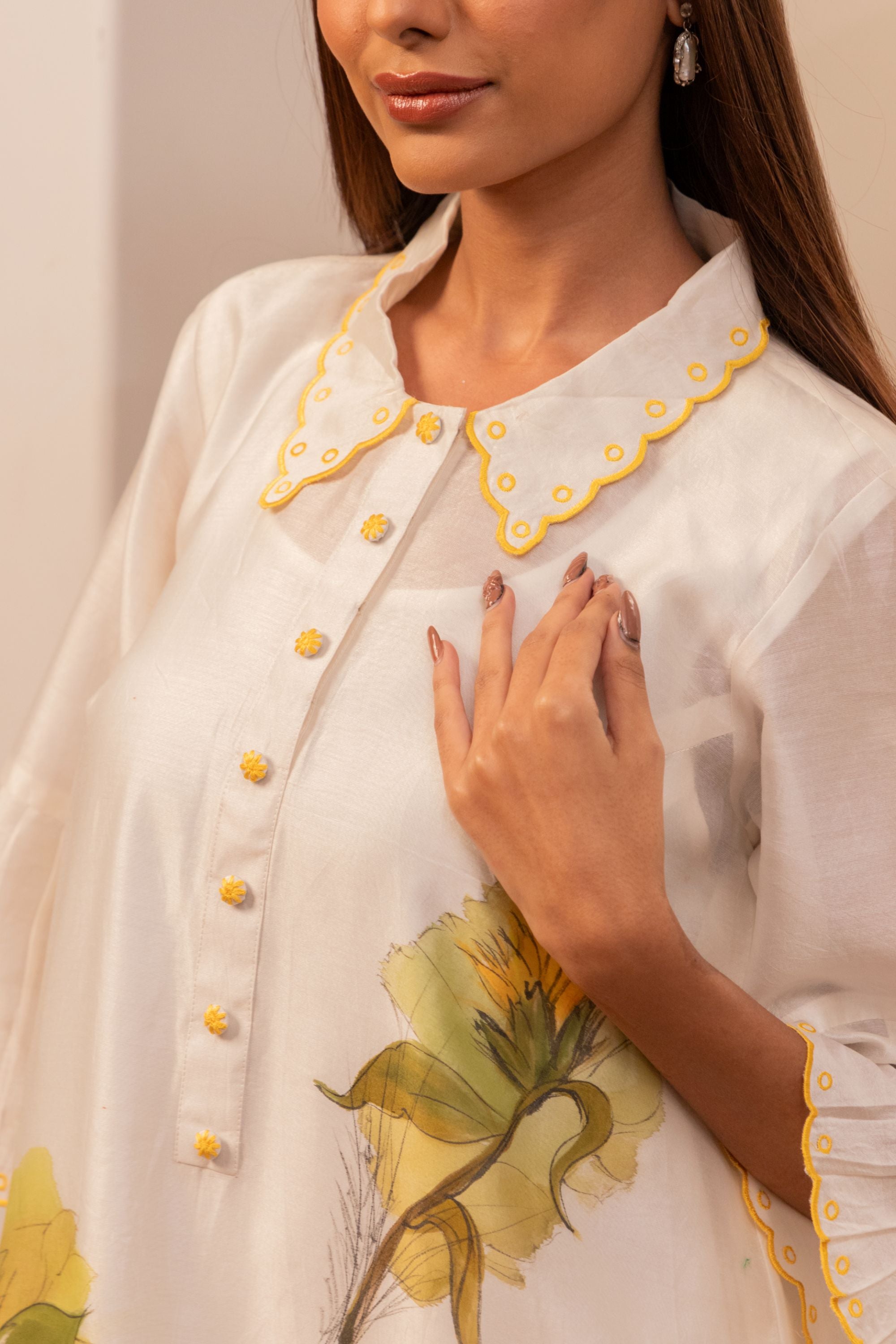 Sunflower Chanderi Kurta Set