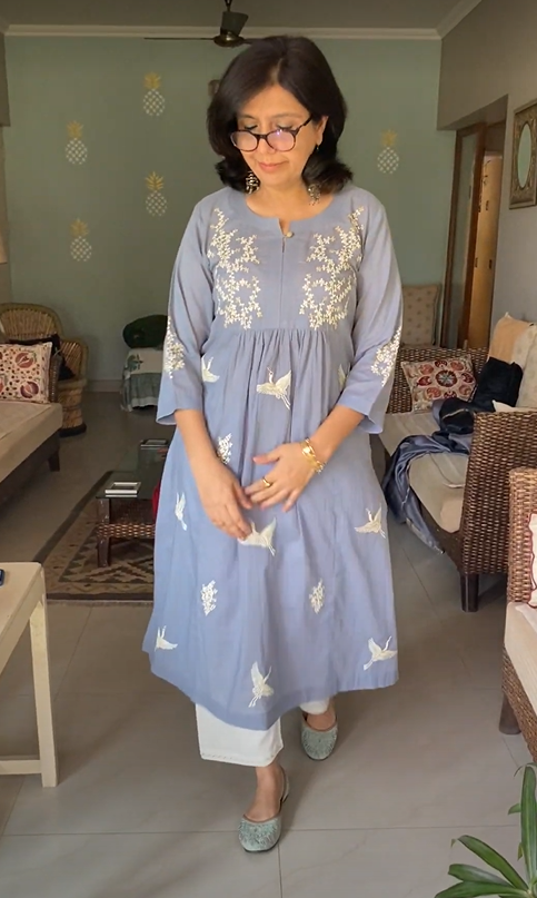 Grey Dove Kurta