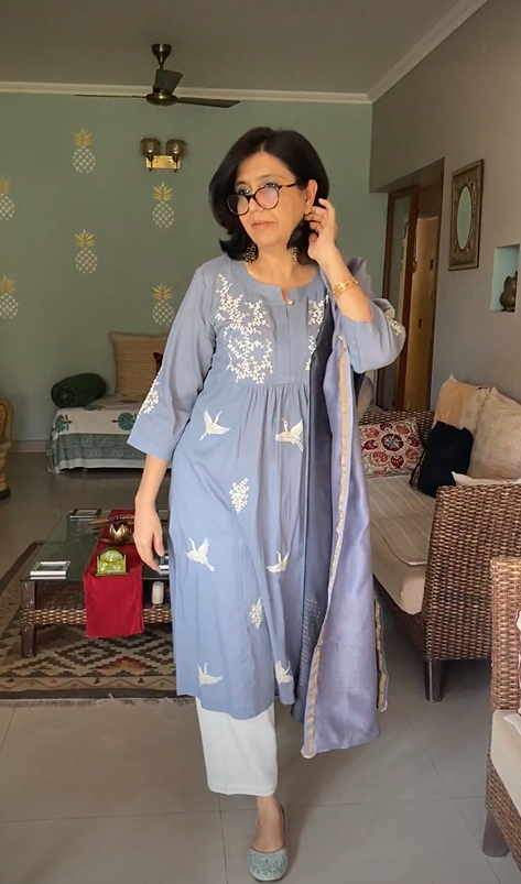 Grey Dove Kurta