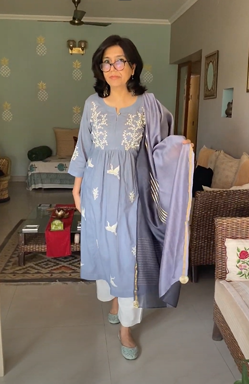 Grey Dove Kurta