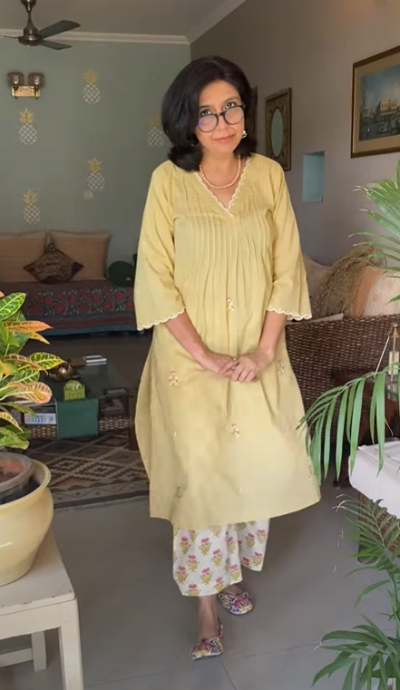 Yellow Lotus Kurta