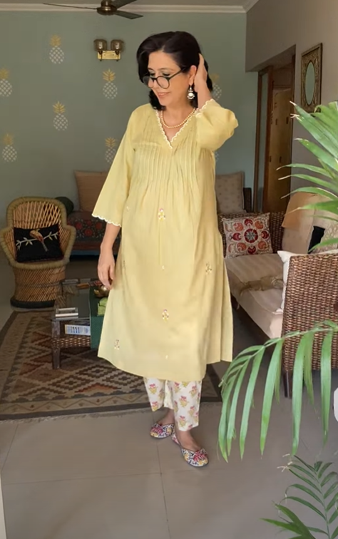 Yellow Lotus Kurta