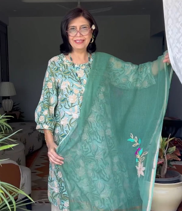 Cotton Green Printed Co Ord Set