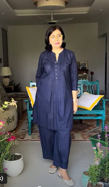 Royal Blue Cotton Co Ord Set