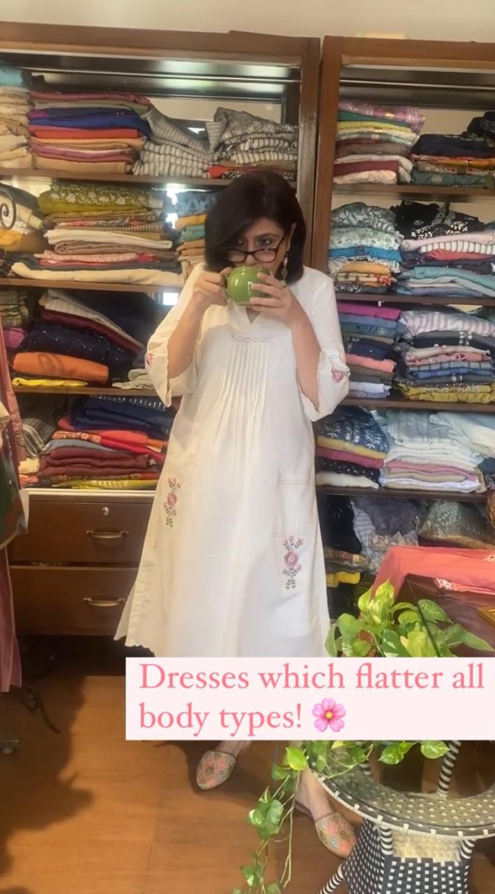 Peach flower dress