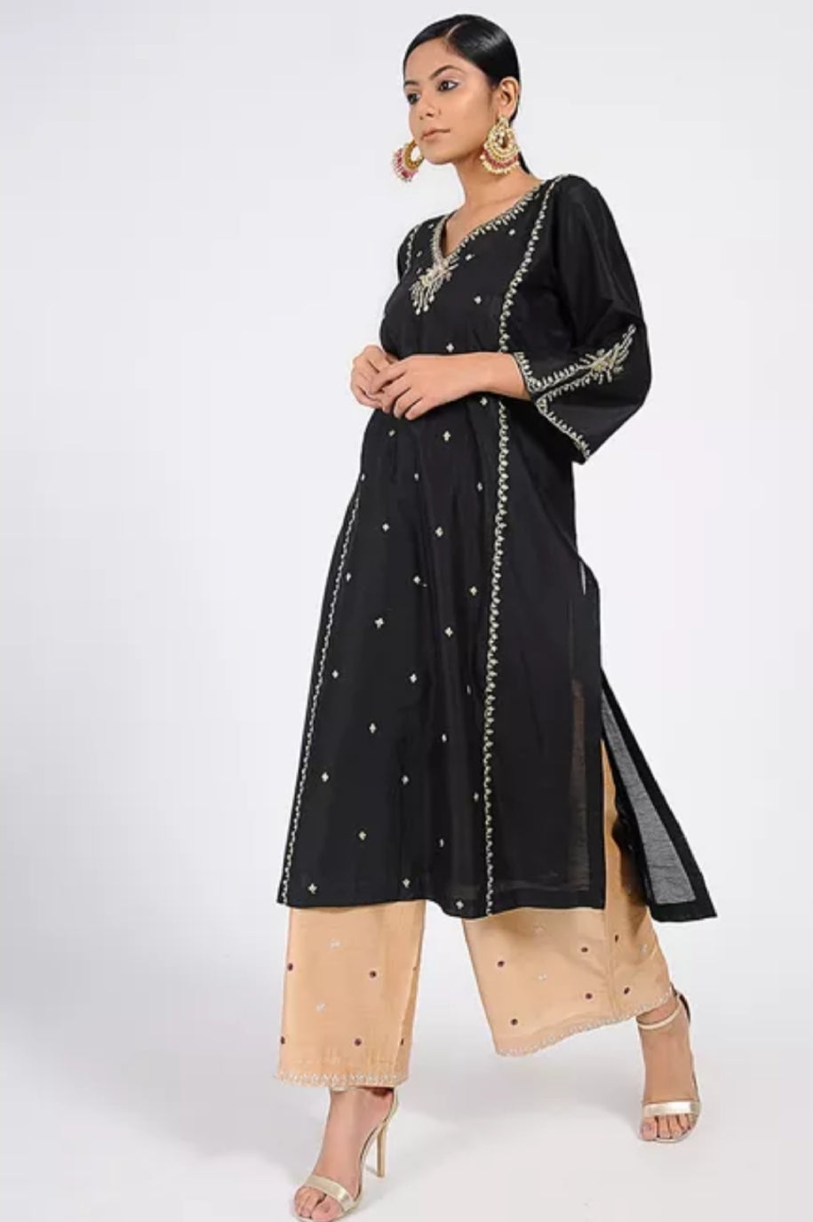 Black_Tilla_embroidered_chanderi_kurta
