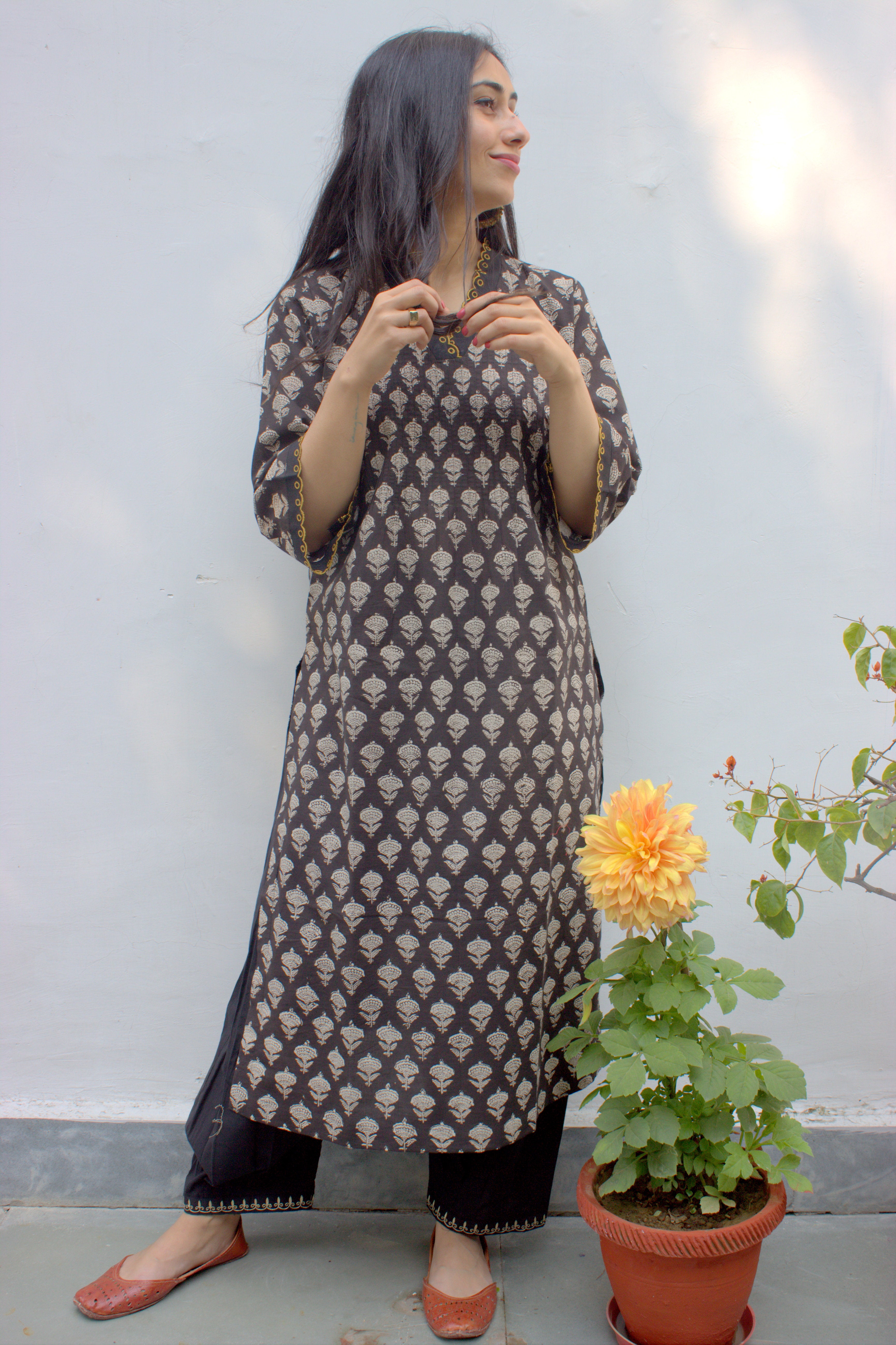 Tamarind yellow kurta