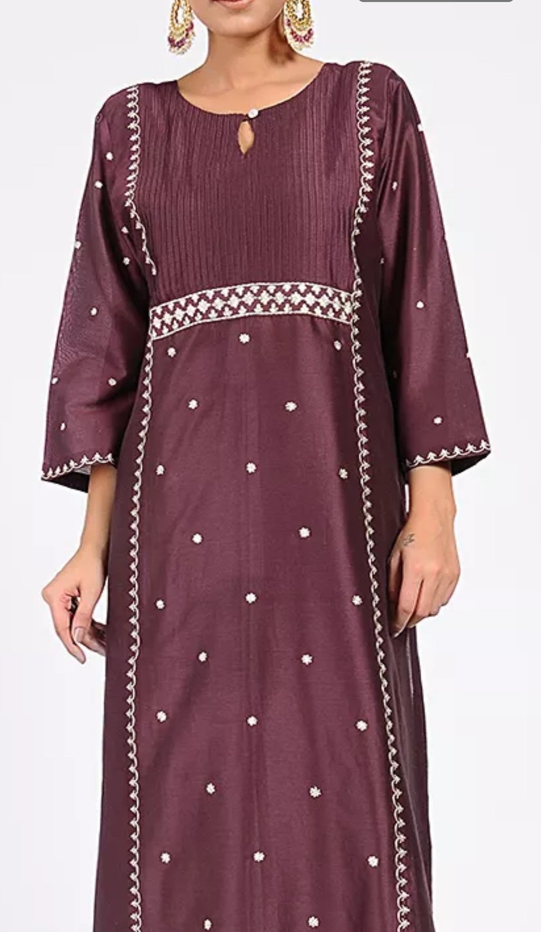Maroon_Tilla_Embroidered_Chanderi_Kurta_with_Lining